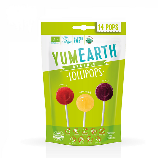 YUMEARTH Skābās ledenes uz kātiņa 3 veidi BIO 87g 14 gab.