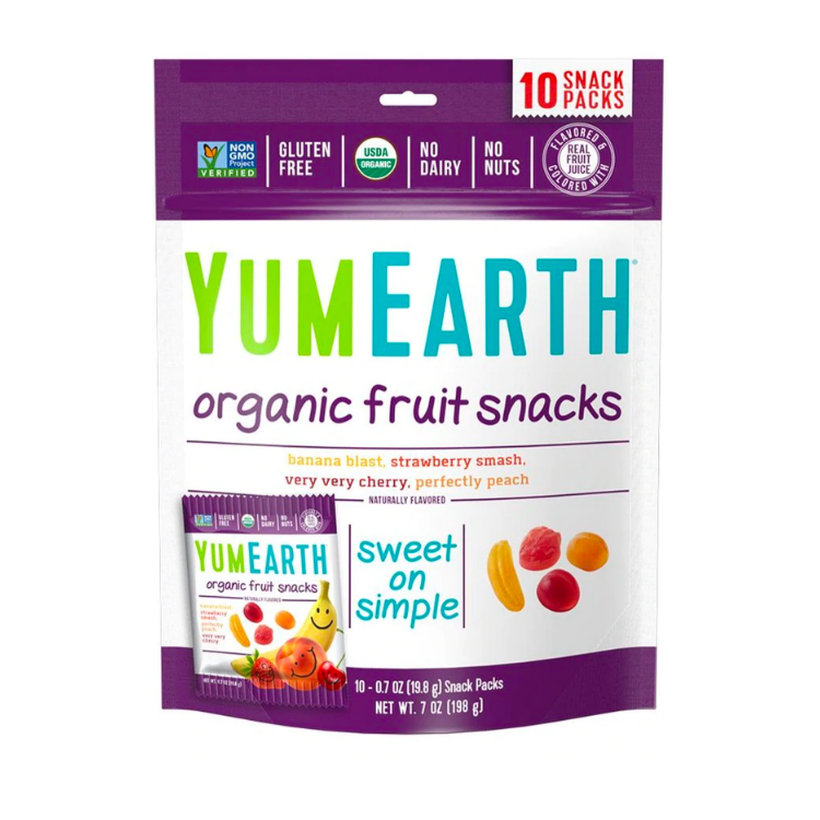 YUMEARTH želejkonfektes paciņās 19.8g x 10gab. BIO MULTIPAKA 198g