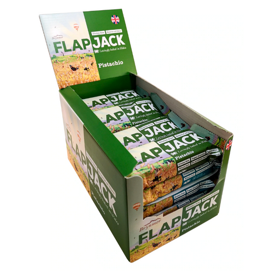 FLAPJACK Auzu pārslu batoniņi ar pistācijām 20x80g