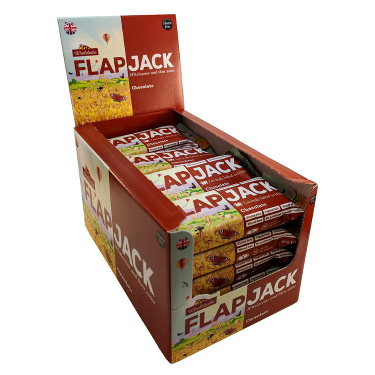 FLAPJACK Auzu pārslu batoniņi ar šokolādi 80g