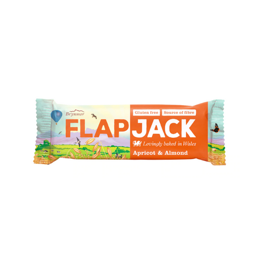 FLAPJACK Auzu pārslu batoniņš ar aprikozēm un mandelēm 80g