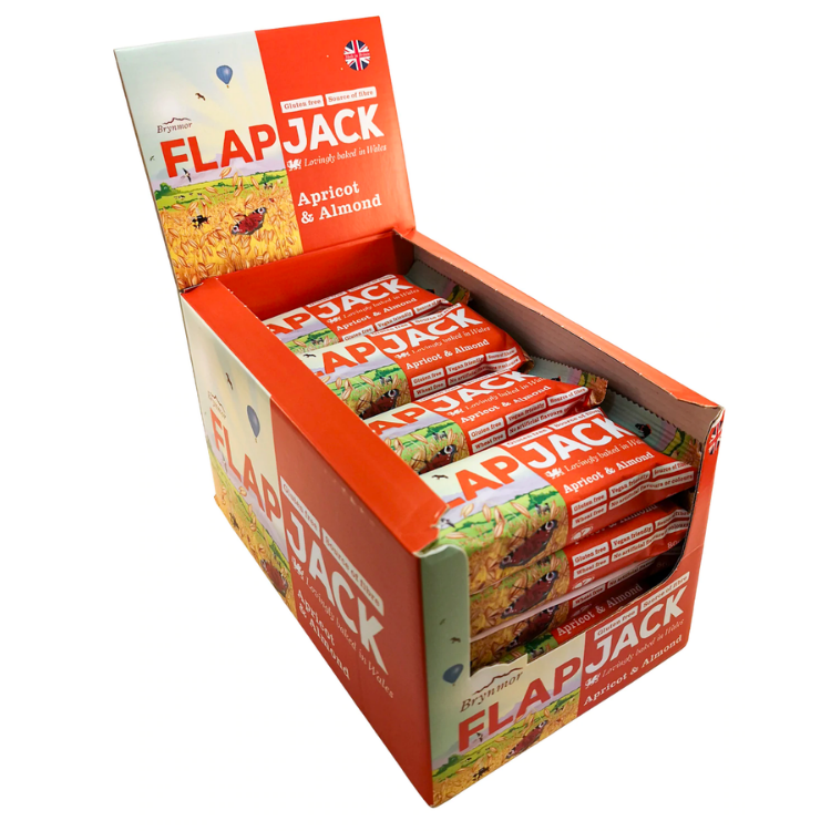 FLAPJACK Auzu pārslu batoniņš ar aprikozēm un mandelēm 80g
